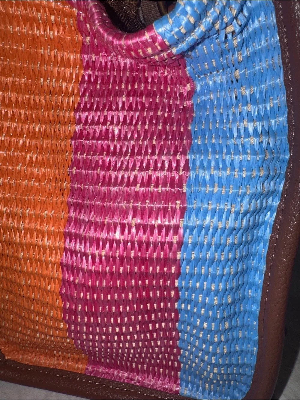 Kurt Geiger Multicolor Woven Satchel Bag Scarf Wrapped Strap&Crossbody